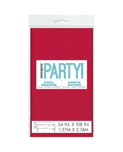 Mantel Plastico Rojo 1,37X2,74M Pkg Peq. ***OFERTA DTO NO ACUMULABLE