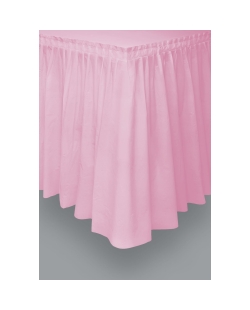 Faldon Mesa Plastico Rosa Pastel 4,27Mx74cm ***OFERTA DTO NO ACUMULABLE