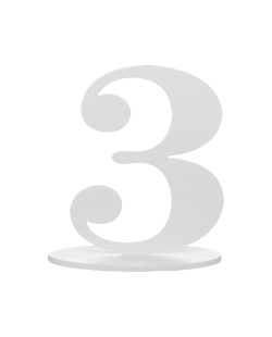 Centro Mesa Numero 3 14X9.5X17cm Madera ***OFERTA DTO NO ACUMULABLE