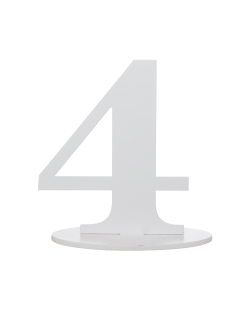 Centro Mesa Numero 4 14X9.5X17cm Madera ***OFERTA DTO NO ACUMULABLE