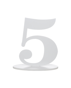 Centro Mesa Numero 5 14X9.5X17cm Madera ***OFERTA DTO NO ACUMULABLE