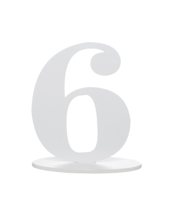 Centro Mesa Numero 6 14X9.5X17cm Madera ***OFERTA DTO NO ACUMULABLE