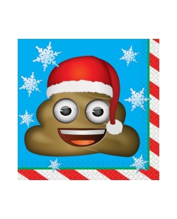 Servilletas Para 25X25cm Emoji Navidad