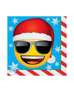 Servilletas 33X33cm Emoji Navidad
