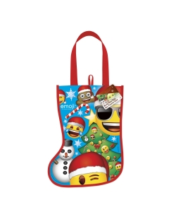 Bolsa Forma Bota Emoji Navidad 33 X 24cm