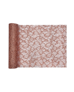 Camino Mesa Lazo Met. Rosa 28cm X 5m Poliester ***OFERTA DTO NO ACUMULABLE