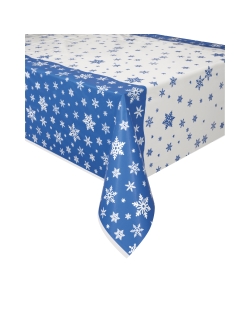 Mantel Plastico Copos Nieve 137 X 213cm