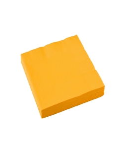 Servilletas 33X33cm Amarilla  