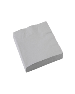 Servilletas 33X33cm Plata  