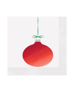 Servilletas 25X25cm Adorno Navidad Estamp.Metal