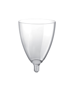 Copa Reutilizable Vino Transparente Sin Pie 18cl Poliestireno ***OFERTA DTO NO ACUMULABLE