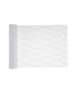 Camino Mesa Encaje Blanco 30cm X 5m Poliester ***OFERTA DTO NO ACUMULABLE