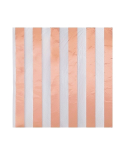 Servilletas 33X33cm Rayas Foil Rosa Oro Estamp.Metal