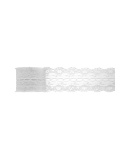 Cinta Encaje Blanco 50mm X 3m Poliester ***OFERTA DTO NO ACUMULABLE