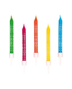 Velas Happy Bday. Multicolor 6.3cm 