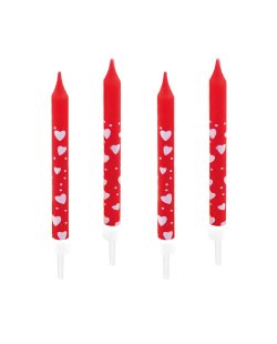 Velas Rojas Corazones 7.5cm 