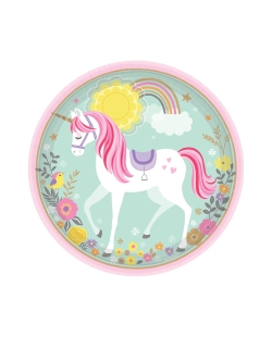 Platos 22.8cm Unicornio Magico 
