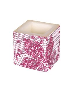 Vela Cuadrada: Bordado Rojo ***OFERTA DTO NO ACUMULABLE