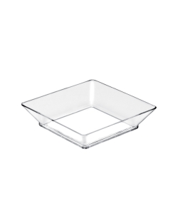 Plato Reutilizable Cuadr. Degustacion Transparente 6.5X6.5cm Poliestireno ***OFERTA DTO NO ACUMULABLE