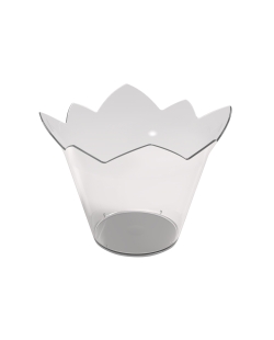 Cuenco Reutilizable Degustacion Flor Lirio Transparente 7cl Poliestireno ***OFERTA DTO NO ACUMULABLE