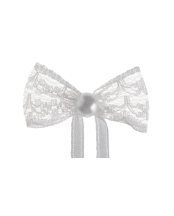 Lazos Deco Encaje Blanco 4 X 2 X 14.5cm Poliester ***OFERTA DTO NO ACUMULABLE