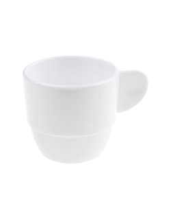 Taza Cafe Reutilizable Blanca 6.2cl Material SAN ***OFERTA DTO NO ACUMULABLE