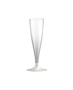 Copa Reutilizable Champan Blanco Perlado 140cc Poliestireno ***OFERTA DTO NO ACUMULABLE