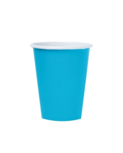 Vasos 266ml Papel Azul Caribe 