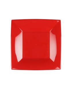 Plato Reutilizable 23cm Rojo Polipropileno ***OFERTA DTO NO ACUMULABLE