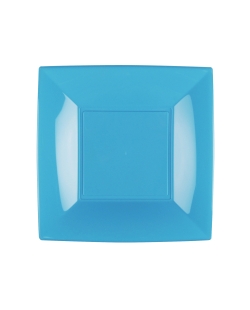 Plato Reutilizable 23cm Turquesa Polipropileno ***OFERTA DTO NO ACUMULABLE