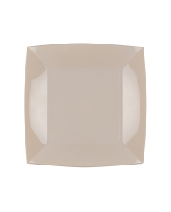 Plato Reutilizable 23cm Marron-Gris Topo Polipropileno ***OFERTA DTO NO ACUMULABLE