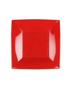 Plato Reutilizable 18cm Rojo Polipropileno ***OFERTA DTO NO ACUMULABLE