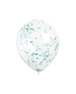 Globos Latex 30,5cm Transparentes Confeti Caribe