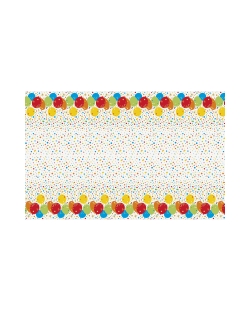 Mantel Plastico Cumple Brillos Oro 1,37X2,13m