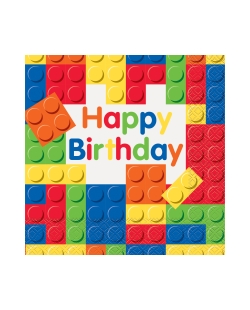 Servilletas 33 x 33cm Bloques Construccion