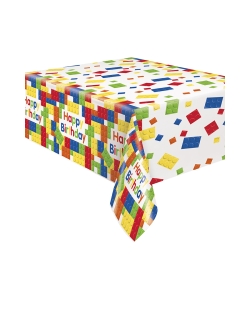 Mantel Plast. Bloques Construccion 1,37X2,13m