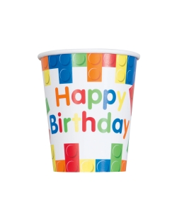 Vasos Papel 266ml Bloques Construccion