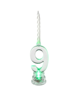 Vela Led Numero 9 3.5X13cm Parafina Y Plastico ***OFERTA DTO NO ACUMULABLE
