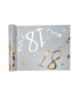 Camino Mesa Blanco Numero 18 Oro 30cm X 5m Tejido No Tejido Poliester ***OFERTA DTO NO ACUMULABLE