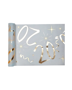 Camino Mesa Blanco Numero 20 Oro 30cm X 5m Tejido No Tejido Poliester ***OFERTA DTO NO ACUMULABLE