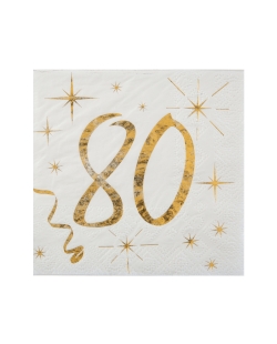 Servilletas Blanco Numero 80 Oro 25X25cm Papel 3 Capas ***OFERTA DTO NO ACUMULABLE