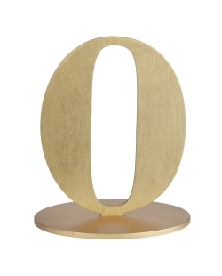 Centro Mesa Oro Numero 0 14X9.5X17cm Madera ***OFERTA DTO NO ACUMULABLE