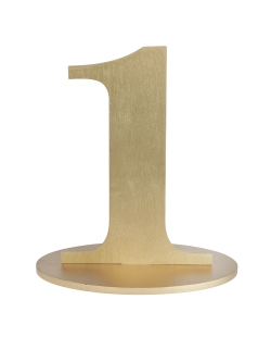 Centro Mesa Oro Numero 1 14X9.5X17cm Madera ***OFERTA DTO NO ACUMULABLE