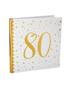 Libro Firmas Numero 80 Oro 24X24cm 20Pag. Papel ***OFERTA DTO NO ACUMULABLE