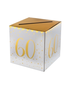 Hucha Numero 60 Oro 20X20X20cm Carton ***OFERTA DTO NO ACUMULABLE