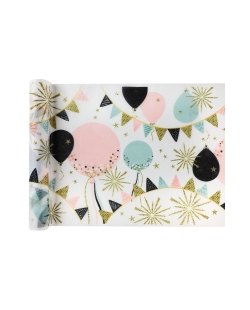 Camino Mesa Cumple Purpur. 30cm X 5m Tejido No Tejido Poliester ***OFERTA DTO NO ACUMULABLE