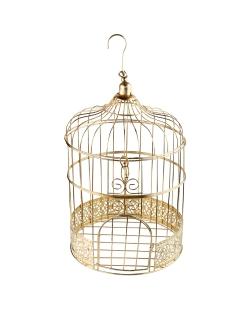 Deco Jaula Oro 20 X 31cm Metal ***OFERTA DTO NO ACUMULABLE