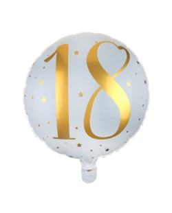 Globo Foil 45cm Numero 18 Oro Helio 0.015 m3 ***OFERTA DTO NO ACUMULABLE