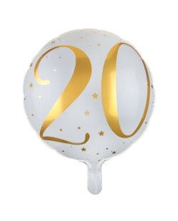 Globo Foil 45cm Numero 20 Oro Helio 0.015 m3 ***OFERTA DTO NO ACUMULABLE