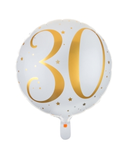 Globo Foil 45cm Numero 30 Oro Helio 0.015 m3 ***OFERTA DTO NO ACUMULABLE